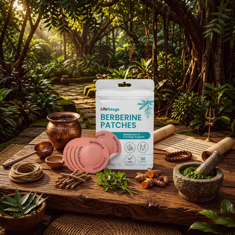 Berberine patches with botanical ingredients
